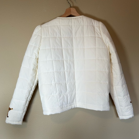 QUEEN OF SPARKLES White Sequin Horse Quilted Jacket NWT Size XS - Picture 2 of 6